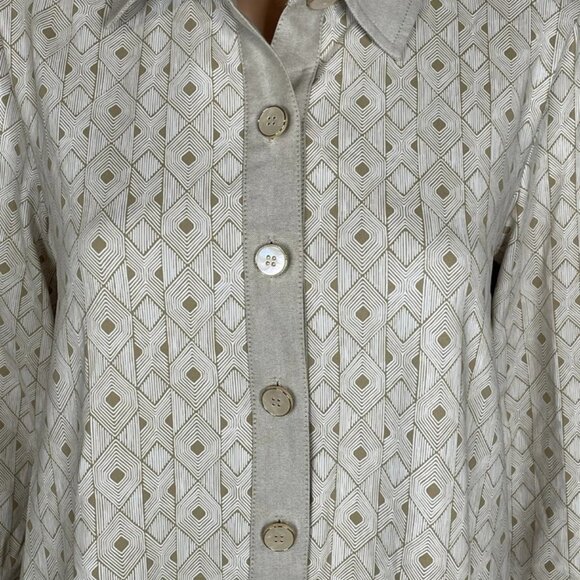 J.McLaughlin Women’s Rollins Midi Dress Tan — 3/4 Sleeve Collared - Picture 6 of 8